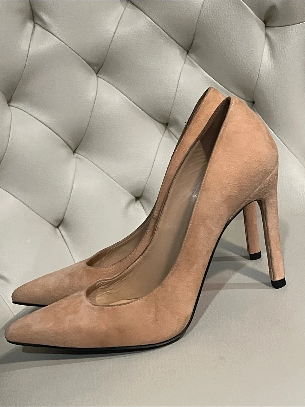 Stuart Weitzman Nude Suede Pumps Size 8